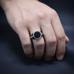 Dual-Tone Circular Enamel Signet Ring