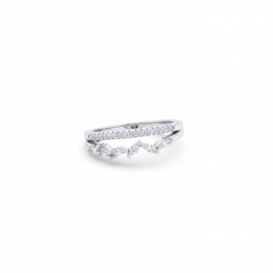 Silver Baguette band ring