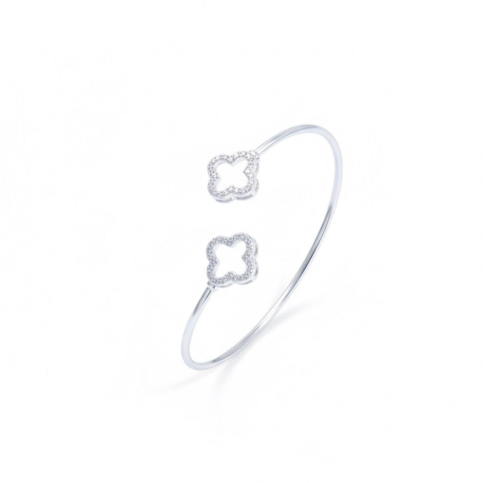 Clover Charm Silver Bracelet