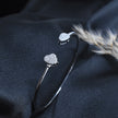 Romantic Shimmering Heart Open Bracelet