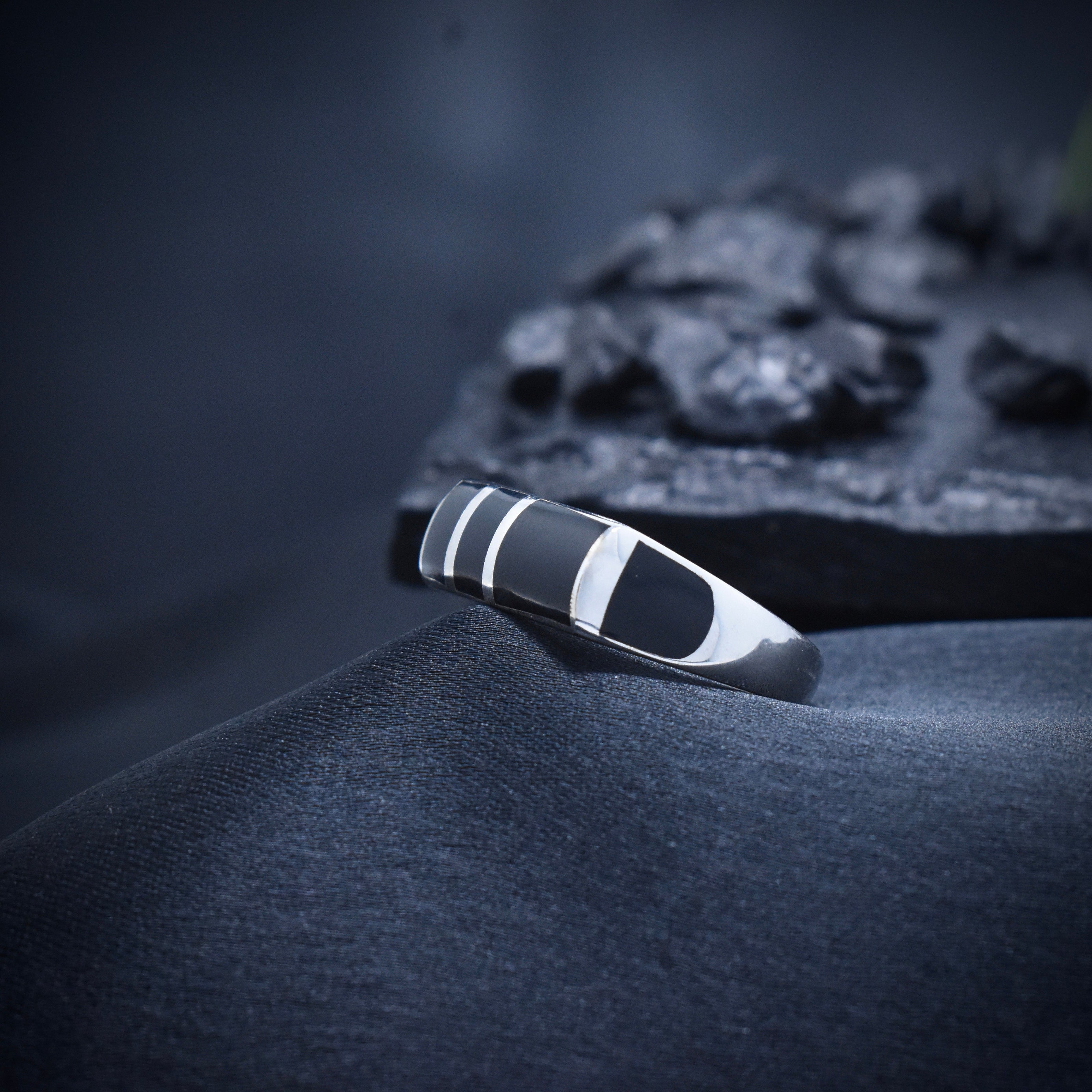 Silver Dual Stripe Ring