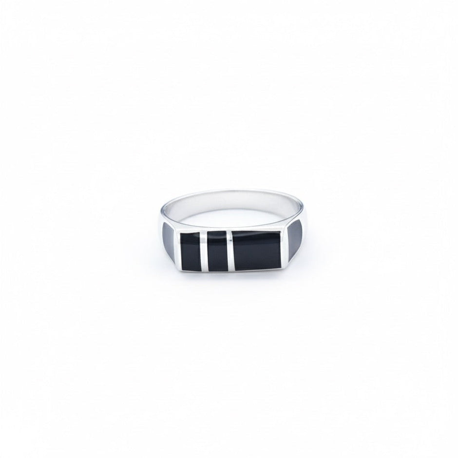 Silver Dual Stripe Ring