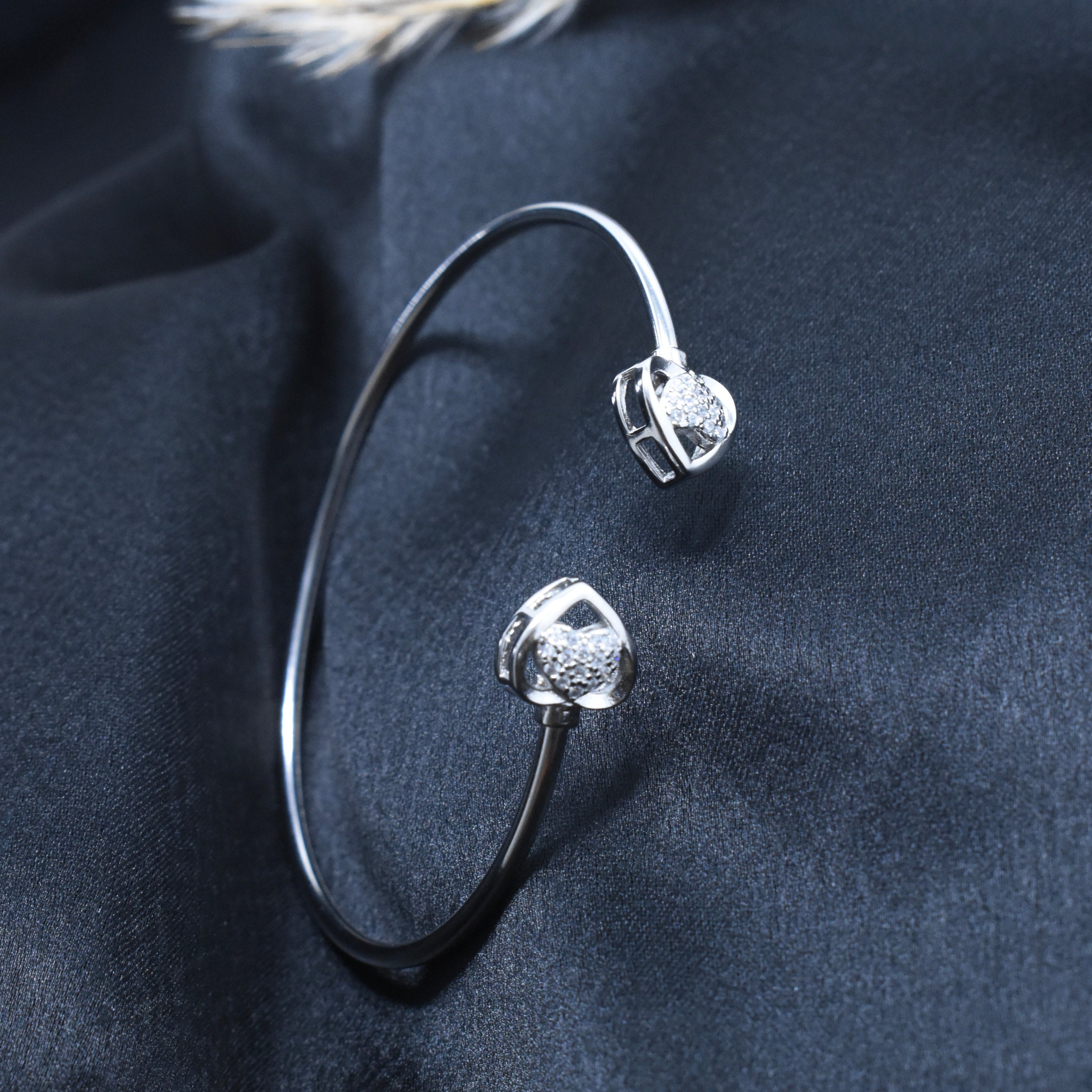 Crisscross Dome Silver Bracelet