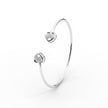 Hollow Heart Shimmering Open Bracelet