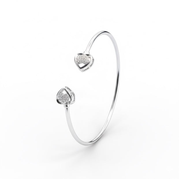 Hollow Heart Shimmering Open Bracelet