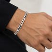 Black Enamel Wave Link Bracelet