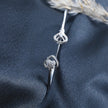 Intertwined Heart Shimmering Open Bracelet