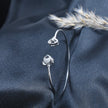 Intertwined Heart Shimmering Open Bracelet