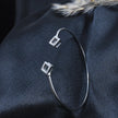 Square Prism Charm Silver Bracelet