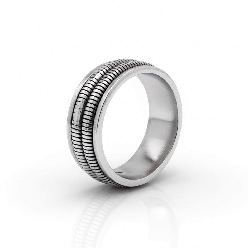 Textured Industrial Gear Statement Band