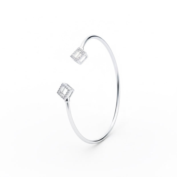 Cube Shimmering Open Bracelet
