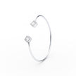 Square Prism Charm Silver Bracelet