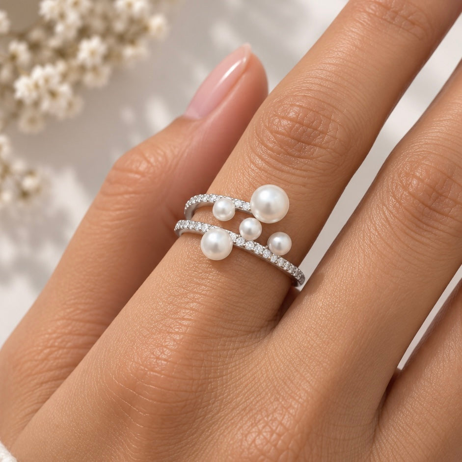 Pearl Cluster Ring