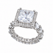 Square Eternity Silver Ring