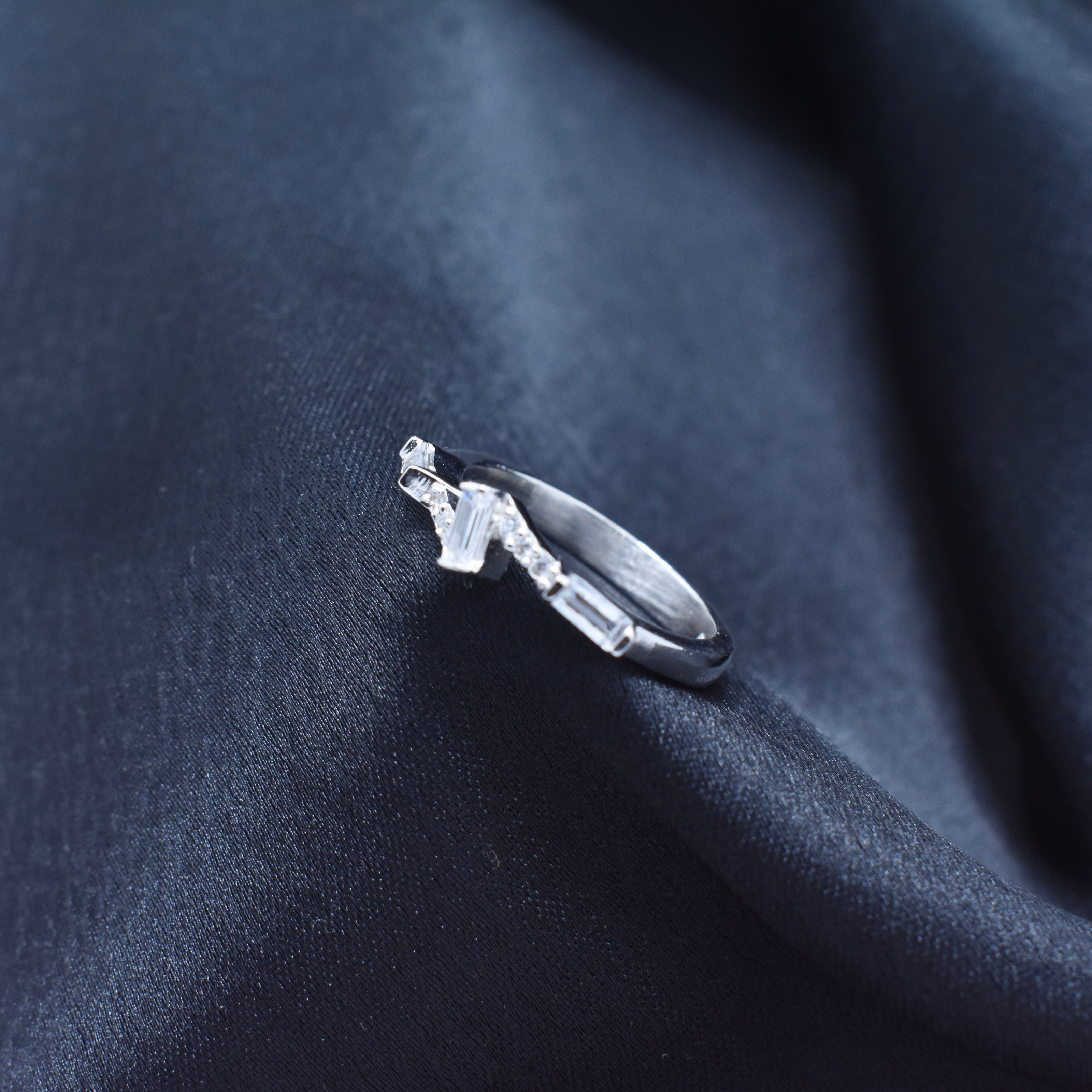 Silver Triple Stone Ring