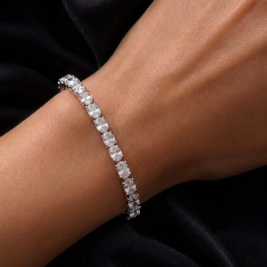 Classic Oval Zircon Tennis Bracelet