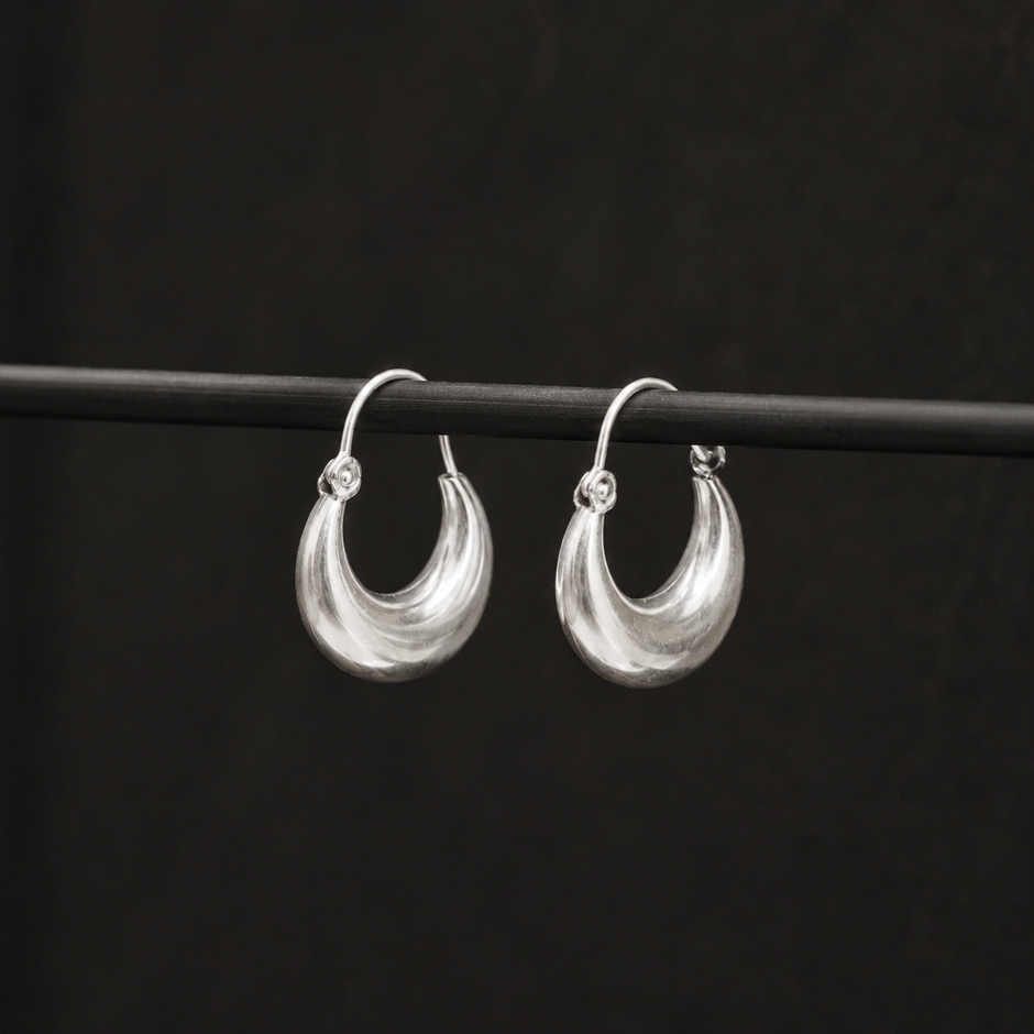 Classic Crescent Hoop Bali
