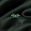 Green Zircon Butterfly Statement Ring