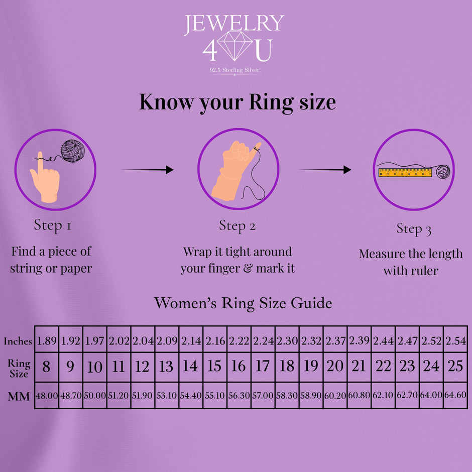 Silver Sapphire twin Ring