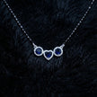 Blue Stone Heart Trio Sterling Silver Mangalsutra Set