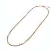 Elegant Triple-Layer 925 Silver Multi-Tone Chain Necklace