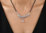 Floral Leaf Design Sterling Silver Mangalsutra